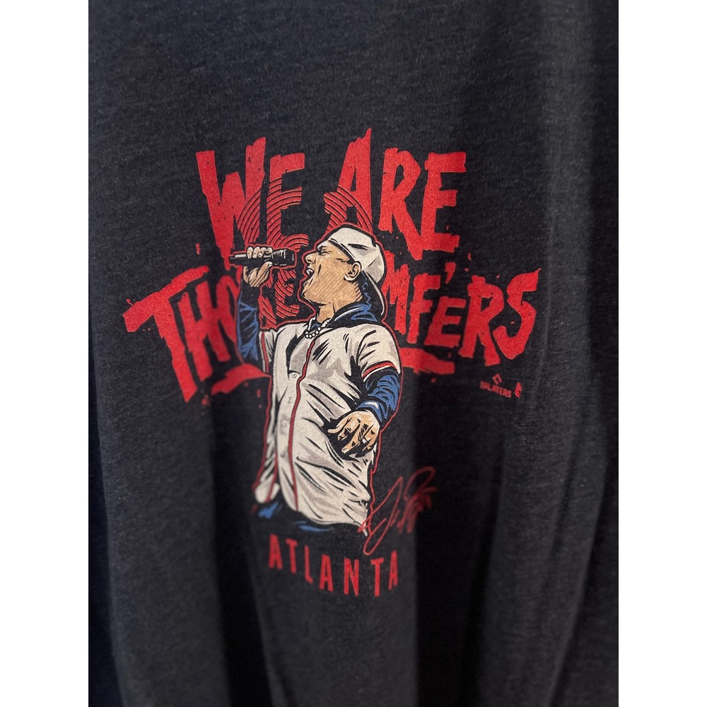 BreakingT Atlanta Braves‎ T-Shirt Mens L Charcoal We Are Those MFers EUC